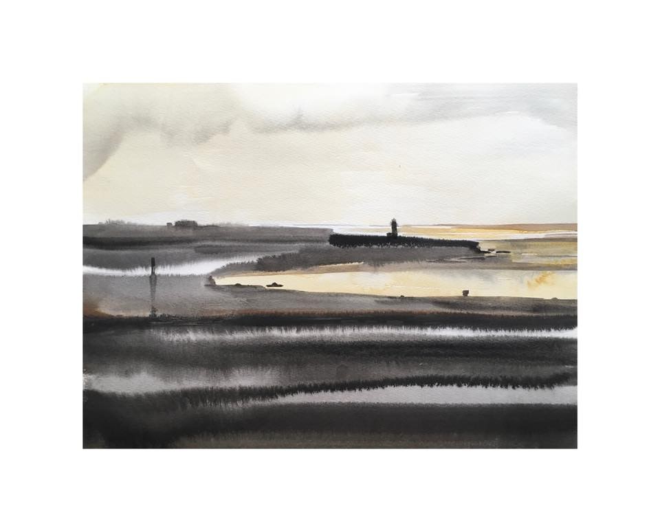 dreams landscape_ Tarhankut * ink + pigment * 48 x 36 cm
