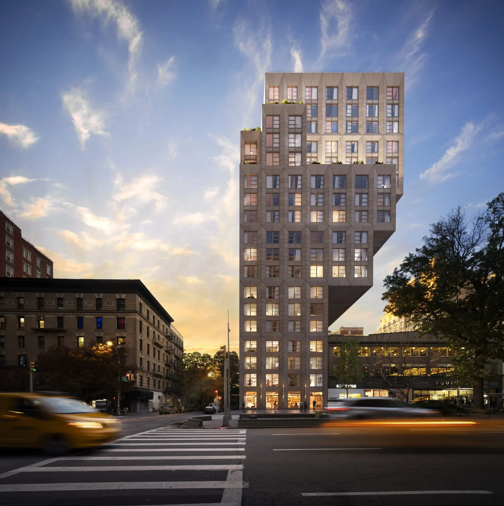 Проект Era - житловий будинок в Манхеттені, консольної форми що розширюється до верху, від ODA