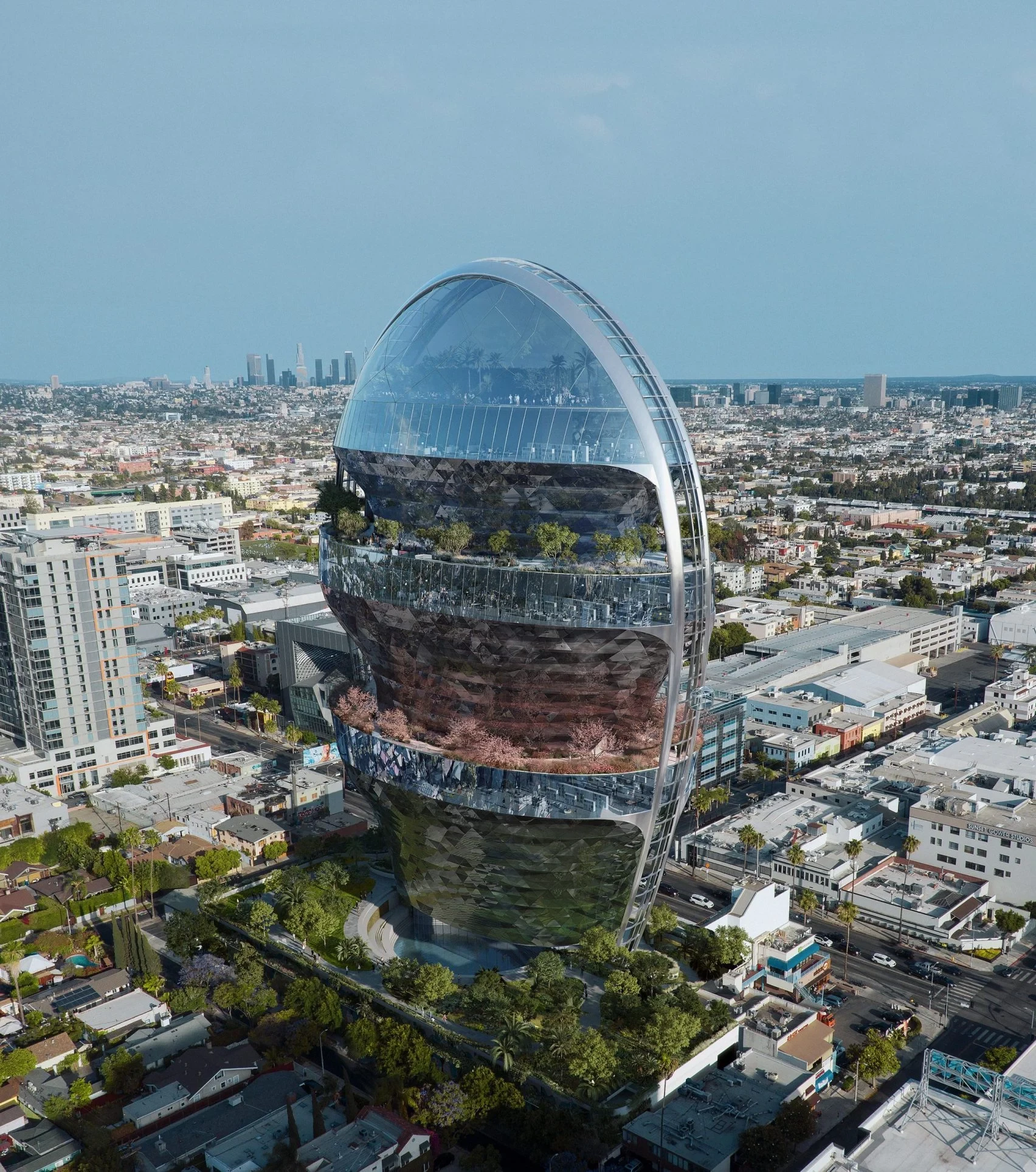 MAD Architects створила проект офісного Hollywood, з фунікулером